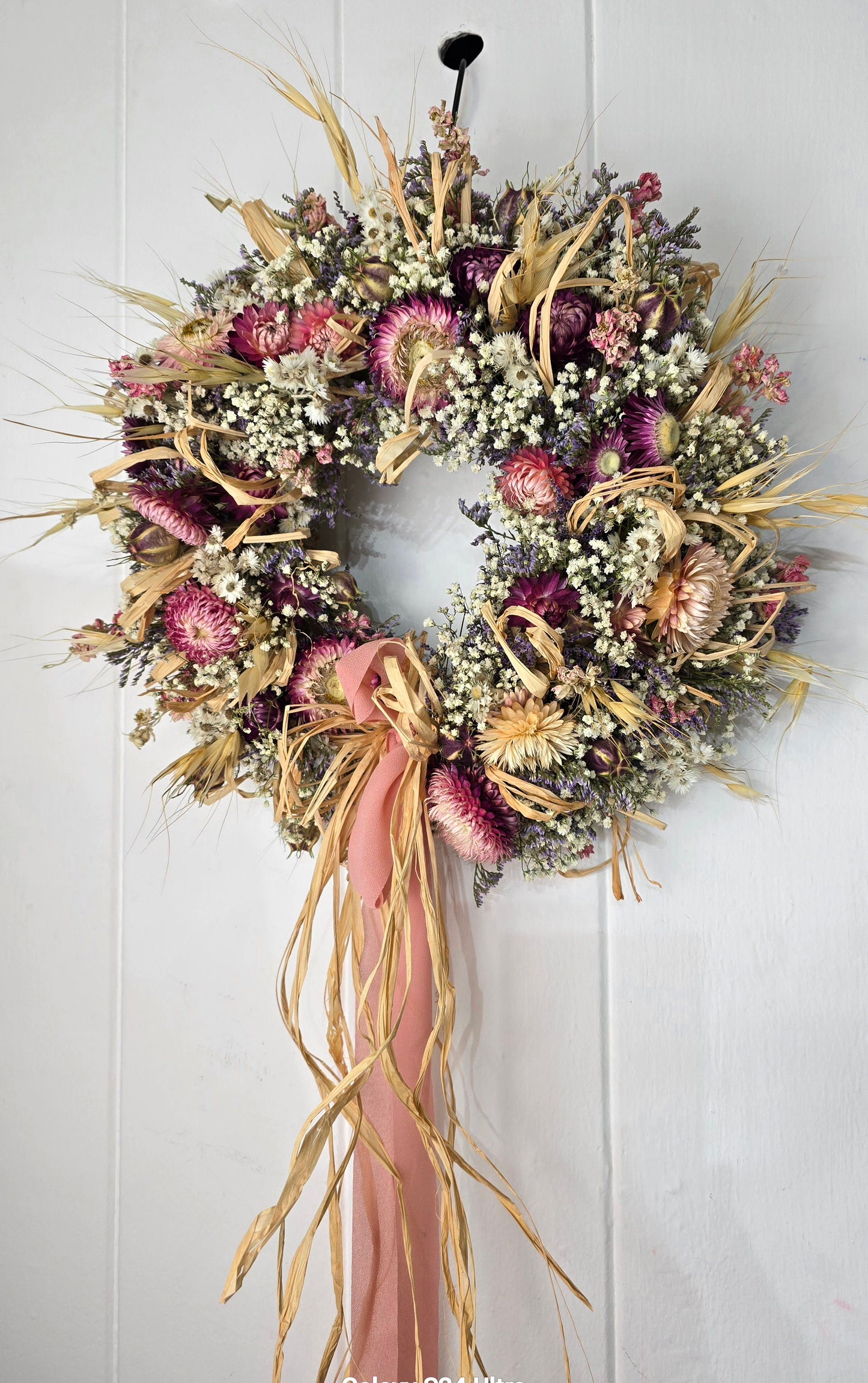 "Flower power" wreath