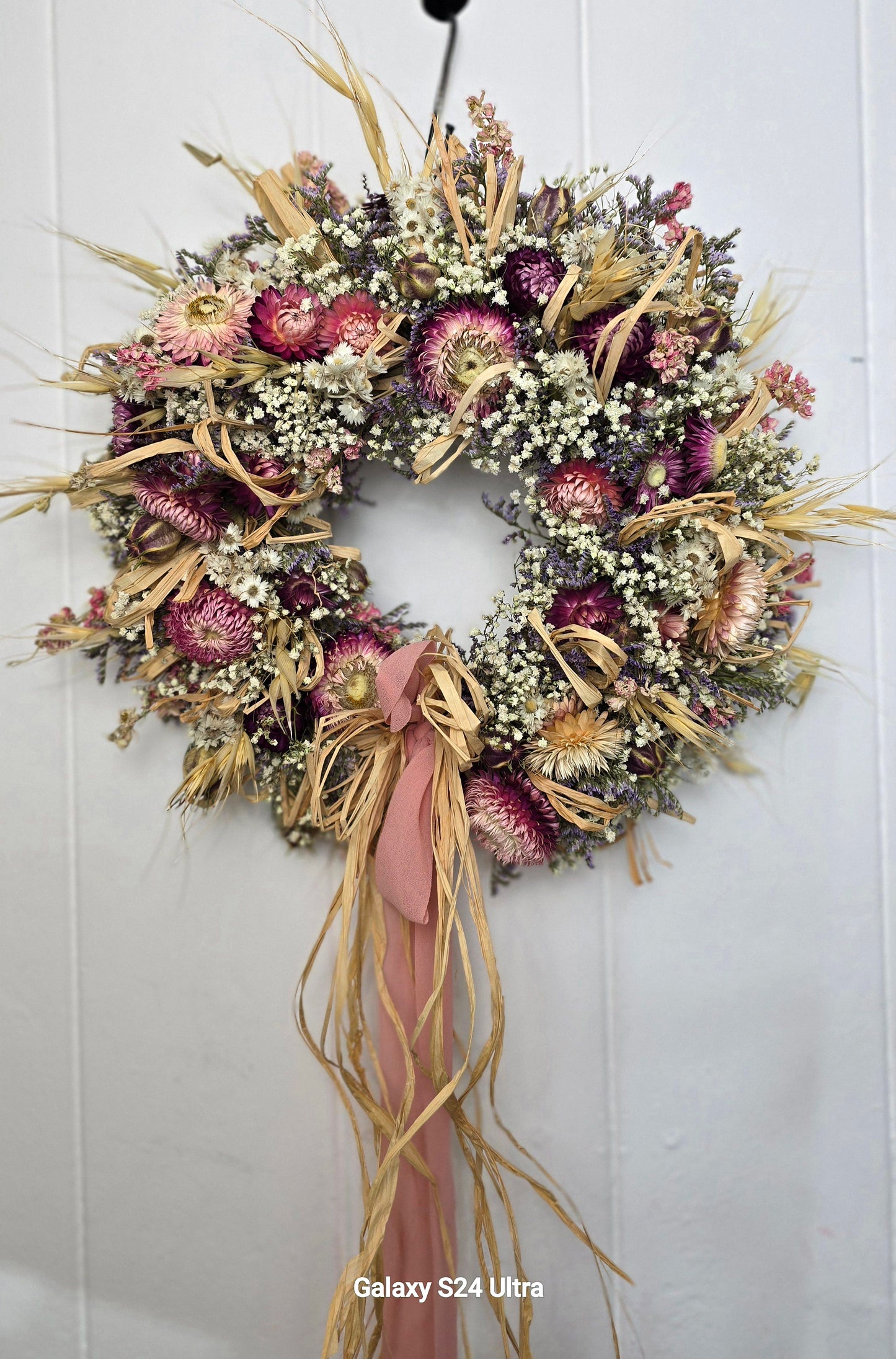 "Flower power" wreath