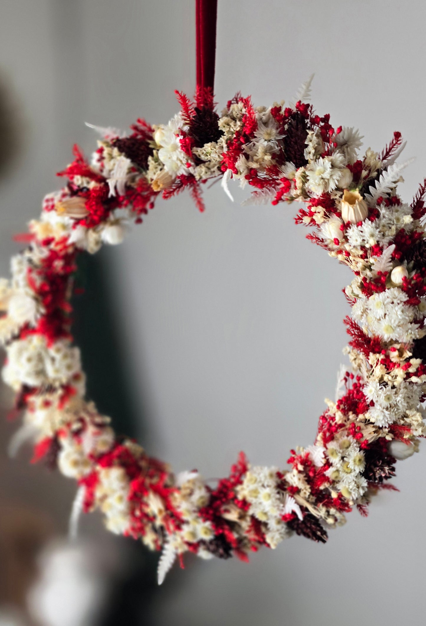 "Red"-dry flower hoop