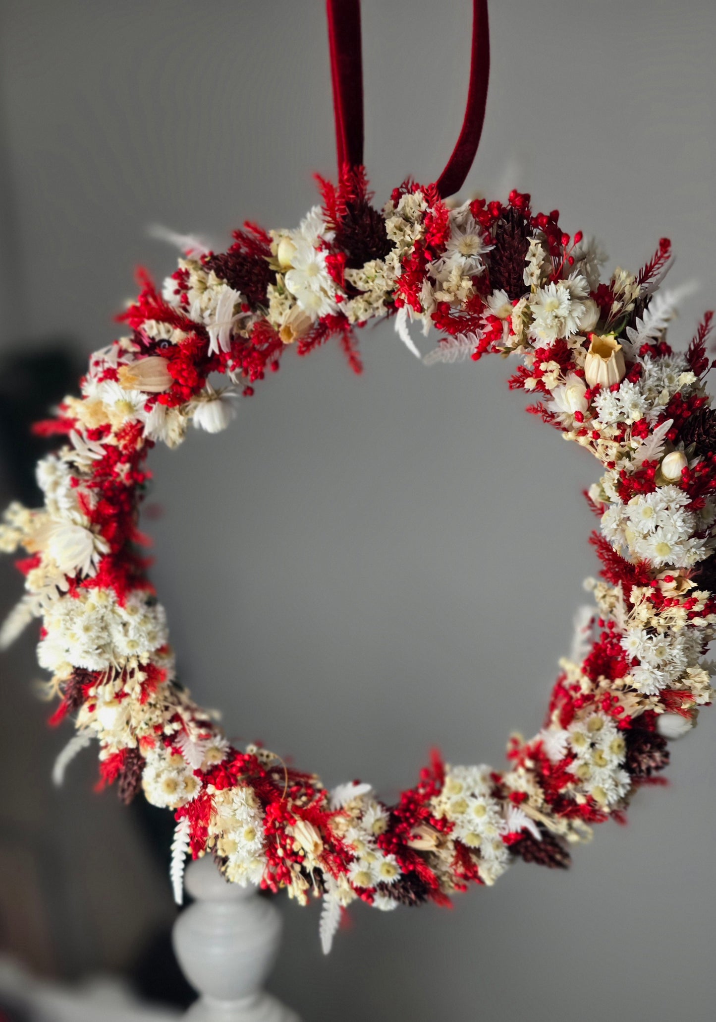 "Red"-dry flower hoop