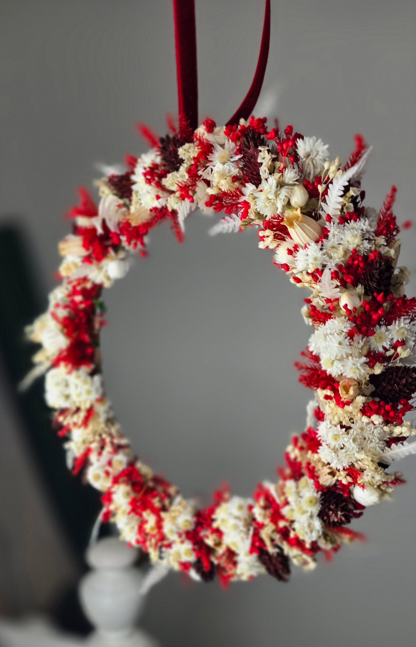 "Red"-dry flower hoop