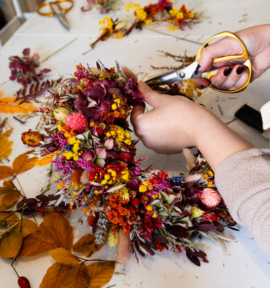 Dry flower Wreath workshop